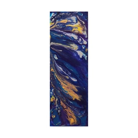 Hilary Winfield 'Infusion Blue White' Canvas Art,10x32